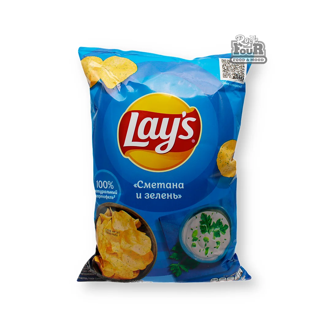 Potato chips "Lay's" with sour cream and greens 140g